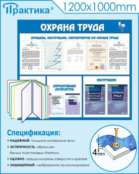 С07 Стенд охрана труда (с перекидной системой) (1300х1000 мм, пластик 3 мм, Прямая печать на пластик) - Стенды - Стенды по охране труда - Магазин охраны труда и техники безопасности stroiplakat.ru